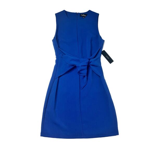 NEW LuLus Aylin Tie-Front Sleeveless Mini Dress sz Small Royal Blue - Picture 5 of 13